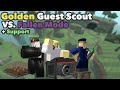 Golden guest scout  support vs fallen mode  tower defense simulator roblox