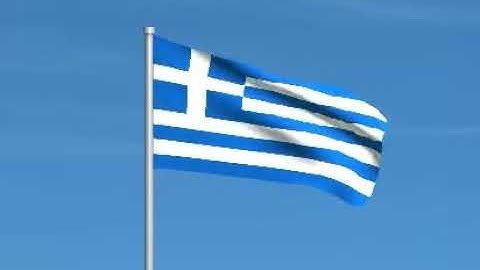 Greece flag waving