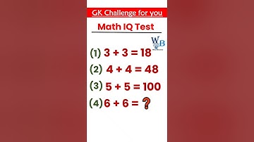 Genius IQ Test math puzzle🔥 || math gk || math General knowledge|| GK In Hindi || GK Question Answer
