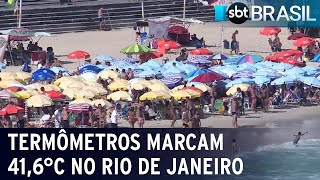 Rio de Janeiro tem sensação térmica de 44°C e bate recorde de calor | SBT Brasil (29/01/21)