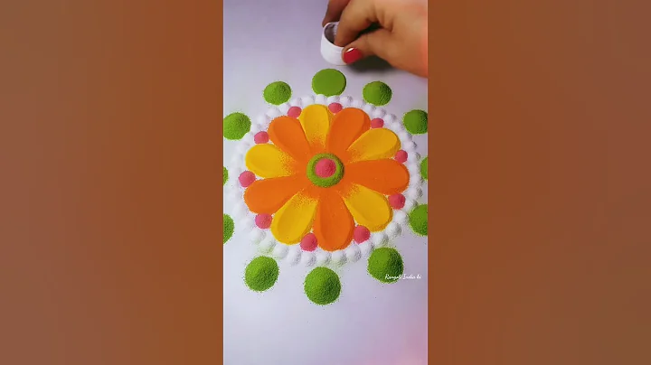 Easy Rangoli tips and tricks #shorts #rangoli #art #asmr #diy #satisfying #ytshorts #youtubeshorts