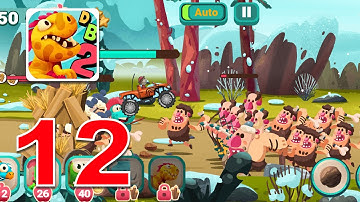 Dino Bash 2 Gameplay Walkthrough Part 12 Island 11 All Levels Unlocked Rambo on fire iOS Android