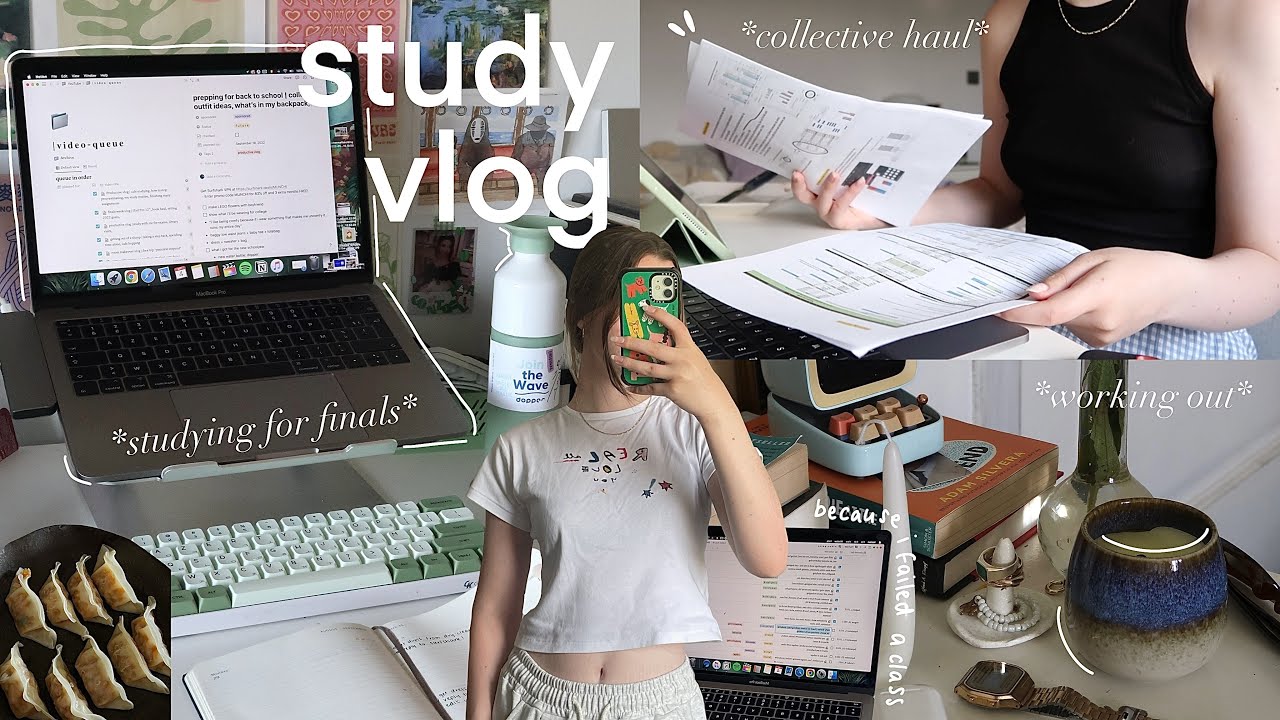 study vlog  back to school clothing haul, studying for exam