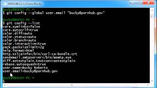 Git Tutorial - 2 - Config Our Username and Email screenshot 3