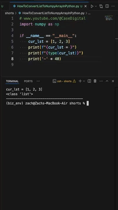 How To Convert List To Numpy Array In Python - YouTube