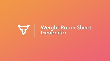 Weight Room Sheet Generator
