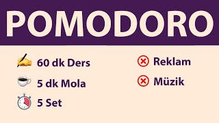 Pomodoro Tekniği - 60 Dk Ders 5 Dk Mola 5 Set - Reklamsız - Müziksiz