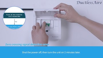 DuctlessAire Troubleshooting Error code E2 Zero Crossing Signal Detection Error