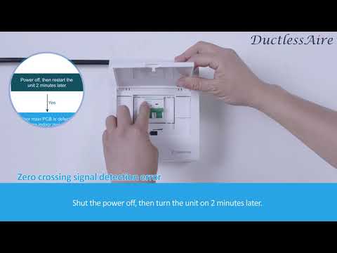 DuctlessAire Troubleshooting Error code E2 Zero Crossing Signal Detection Error