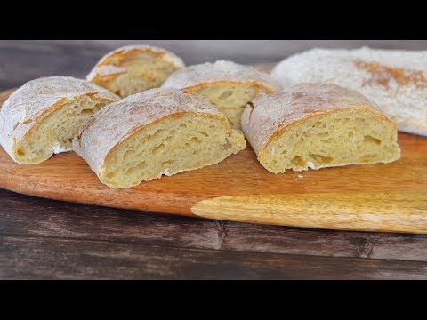 ЧИАБАТТА - хлеб без ЗАМЕСА | Вкусный РЕЦЕПТ итальянского ДОМАШНЕГО ХЛЕБА | Готовим чиабатту дома