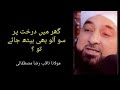 گھر میں سو الو بھی بیٹھ جائے تو بہت ہی خوبصورت بیان مولانا ثاقب رضا مصطفائی صاحب