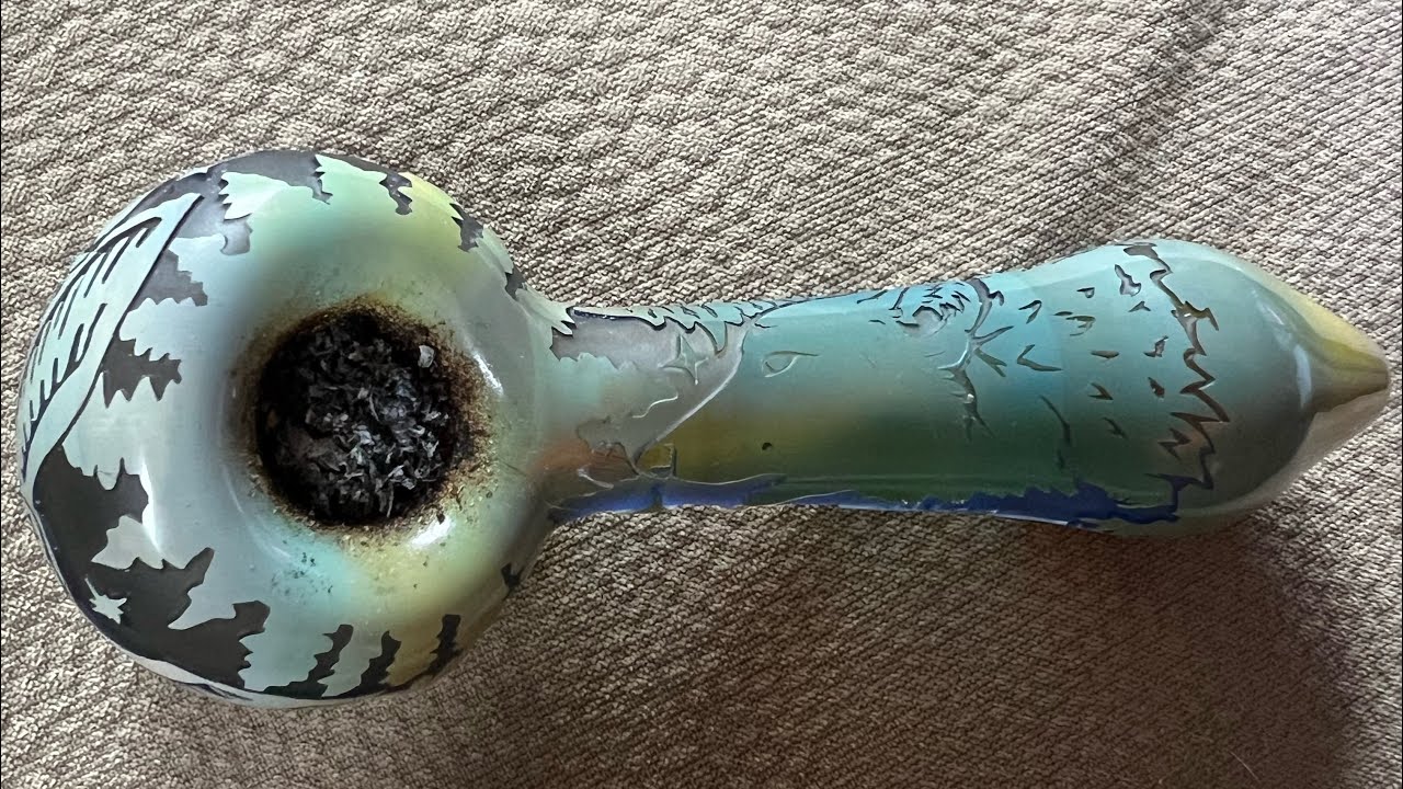 Liberty 503 glass carved hand pipe