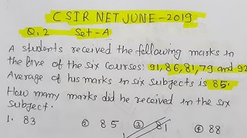 CSIR NET JUNE 2019 Q.2  Set-A Maths solution | General Aptitude problem of CSIR NET JUNE 2019