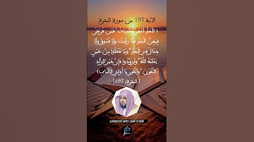 الآية رقم 197 من سورة البقرة....الشيخ القارئ ماهر المعيقلي