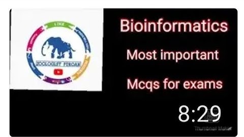 Bioinformatics Mcqs||new addition||2021 new