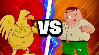 Peter griffin vs giant chicken (in Fortnite)