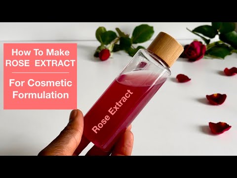 How To Make Rose Extract For Cosmetic Formulation (Made From Fresh Edible Roses) Store For One