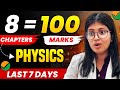 8 chapters  100 marks physics last 7 days  neet 2024 last chance dont miss it 