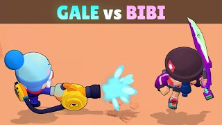 GALE vs BIBI | 23 Tests | Best Knockback Brawler in Brawl Stars!