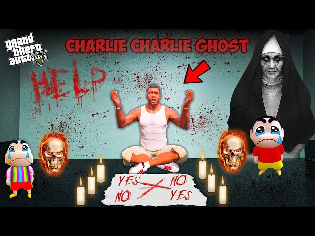 Franklin Plays Charlie Charlie Ghost Challenge At Night ! (GTA 5 Mods) class=