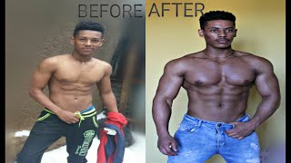 my Natural body transformation Skinny to muscular-motivational | miko ethiofit