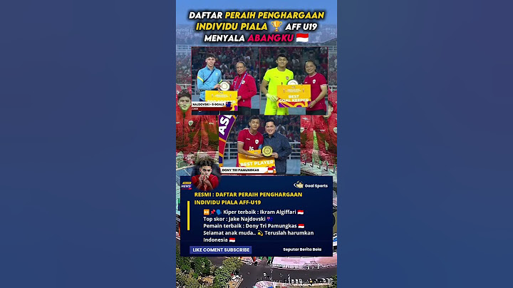 BIKIN BANGGA INDONESIA 🇮🇩 PENGHARGAAN INDIVIDU PIALA AFF U19 #timnasindonesia #football #shorts