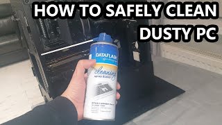 how to clean dusty pc using compressed air can by GAMETUBE786 995 views 1 year ago 2 minutes, 17 seconds