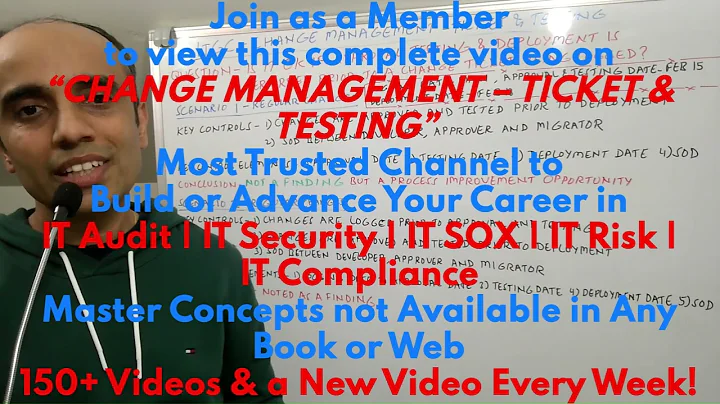 IT with Varun Vohra - ITGC & Risk - Change Management - Ticket & Testing (Promo)