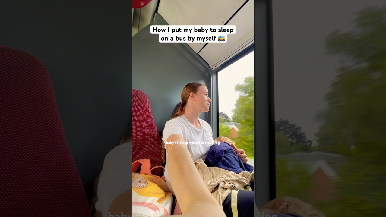 putting baby to sleep on a bus! 