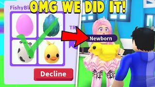 Trading RAREST EGGS, But they HATCH it after.. (Adopt Me)