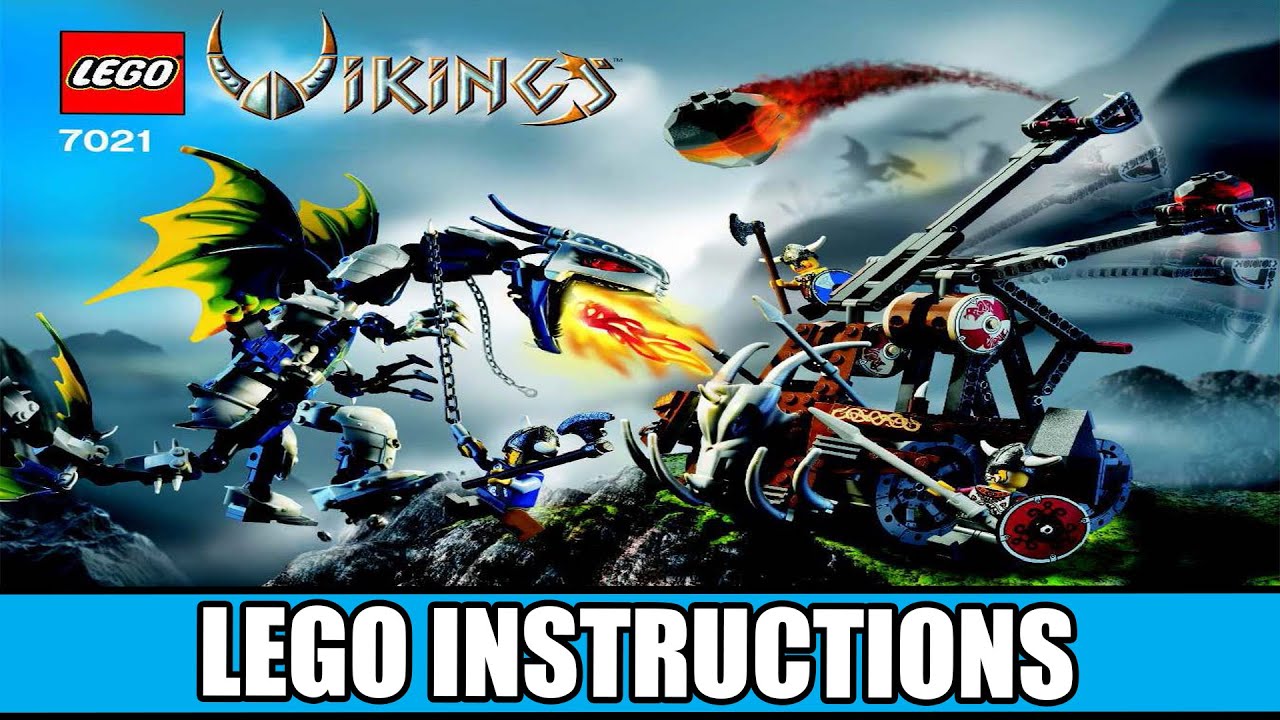 LEGO How Build LEGO Viking Double Catapault the Armoured Ofnir Dragon - - YouTube