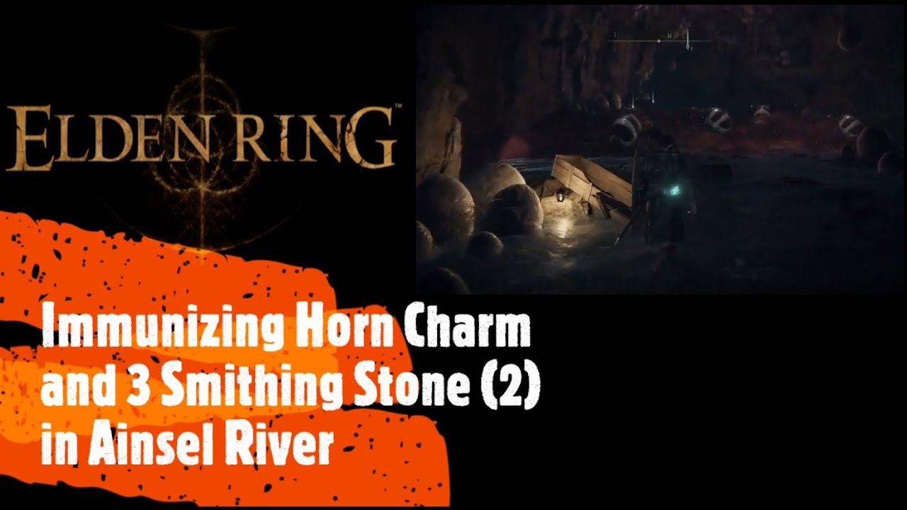 Elden Ring [Immunizing Horn Charm and 3 Smithing Stone (2) in Ainsel