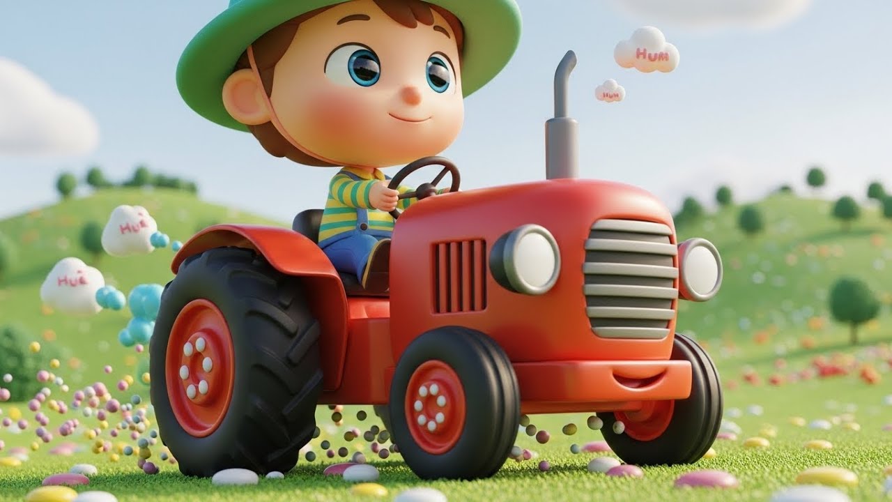 Tractor Race to Candy Farm | Fun Counting & Farm Adventure Song for Kids | Nursery Rhyme