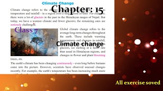 Class 7 English Chapter 15 Exerise | Climate Change | 2080/Nepal-Edycation//