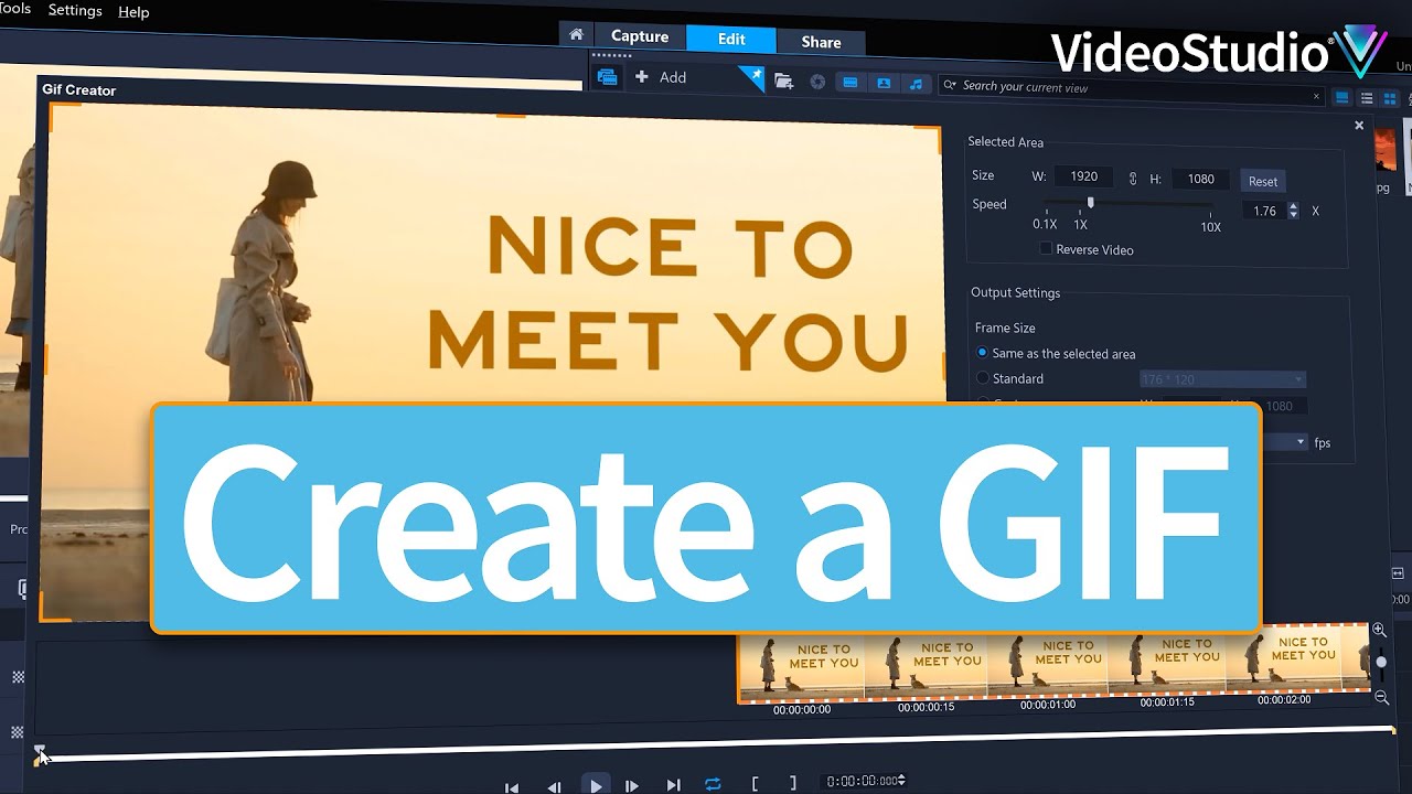 How to quickly create GIFs with VideoStudio 