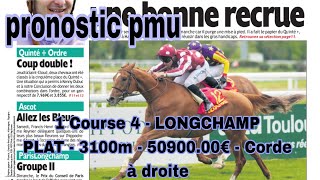 19 Octobre 2025 Pronostic Pmu 1 Course 4 - Longchampplat - 3100M - 50900.00 - Corde À Droite