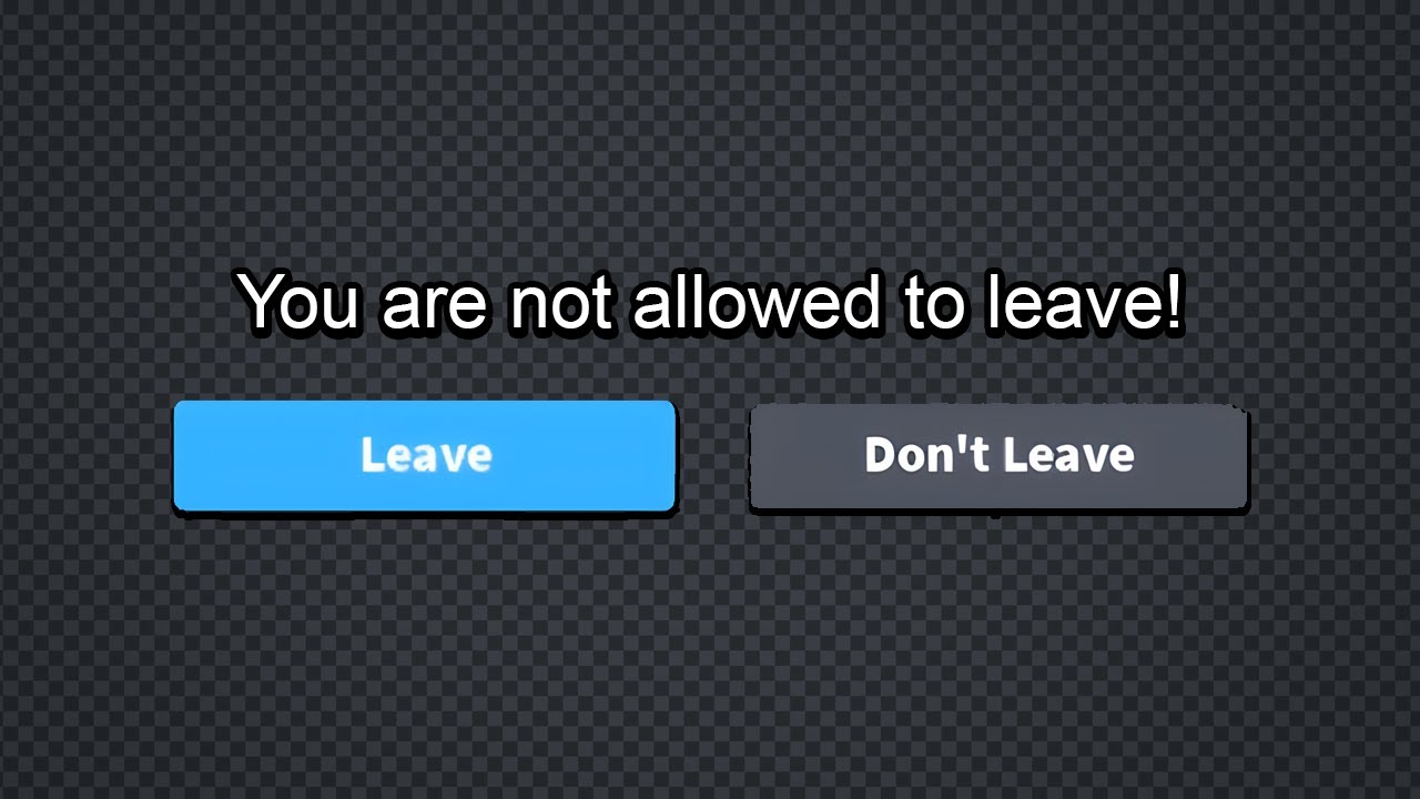 THIS ROBLOX GAME WON'T LET YOU LEAVE - YouTube