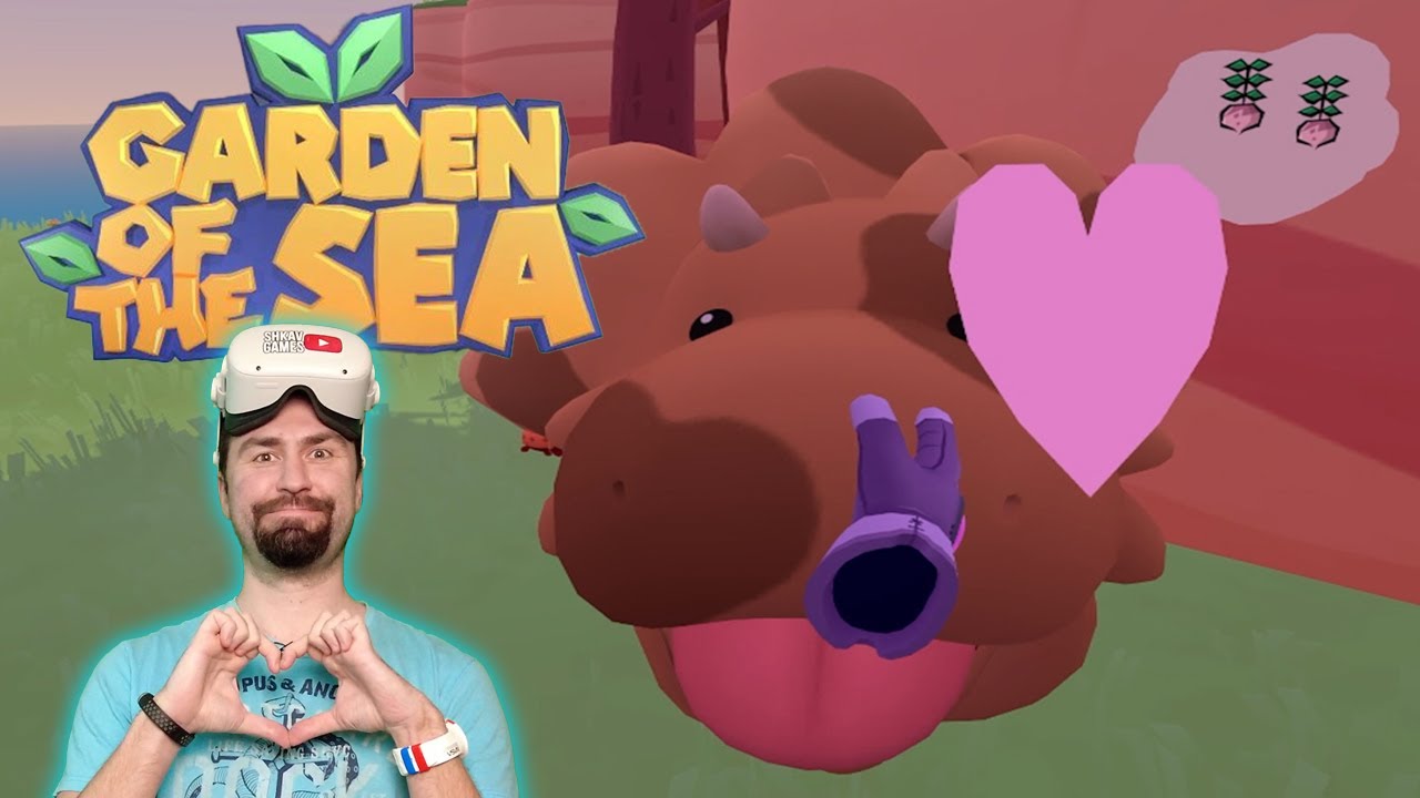 Накормил летающую корову репой, в игре Garden of the Sea VR!