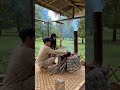 Couple Build Cozy Bamboo Rest Pavilion in Durian Orchard #Shorts