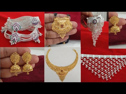 The latest gold and silver designs 2024 for the new bride with price ||  New gold wedding jewelry