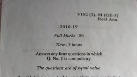 Real Analysis maths(GE3)semester3 vbu UG