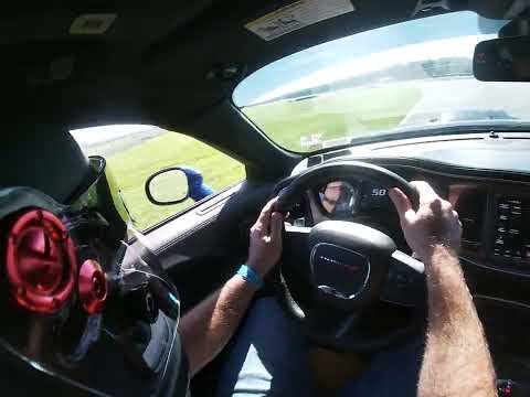 Pocono raceway track night in America session 1 Dodge Challenger Scat pack
