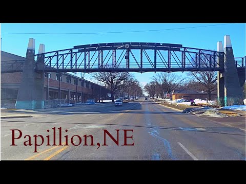 Driving into Papillion, Nebraska