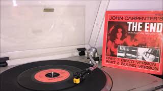 John Carpenter -The End / Nuri Alço Müziği 45’lik (Plak Kayıt) Sterio Vinyl Resimi