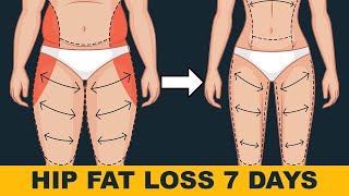 Hip Fat Loss In 7 Days - Lower Body Fat Loss Challenge Workout at Home