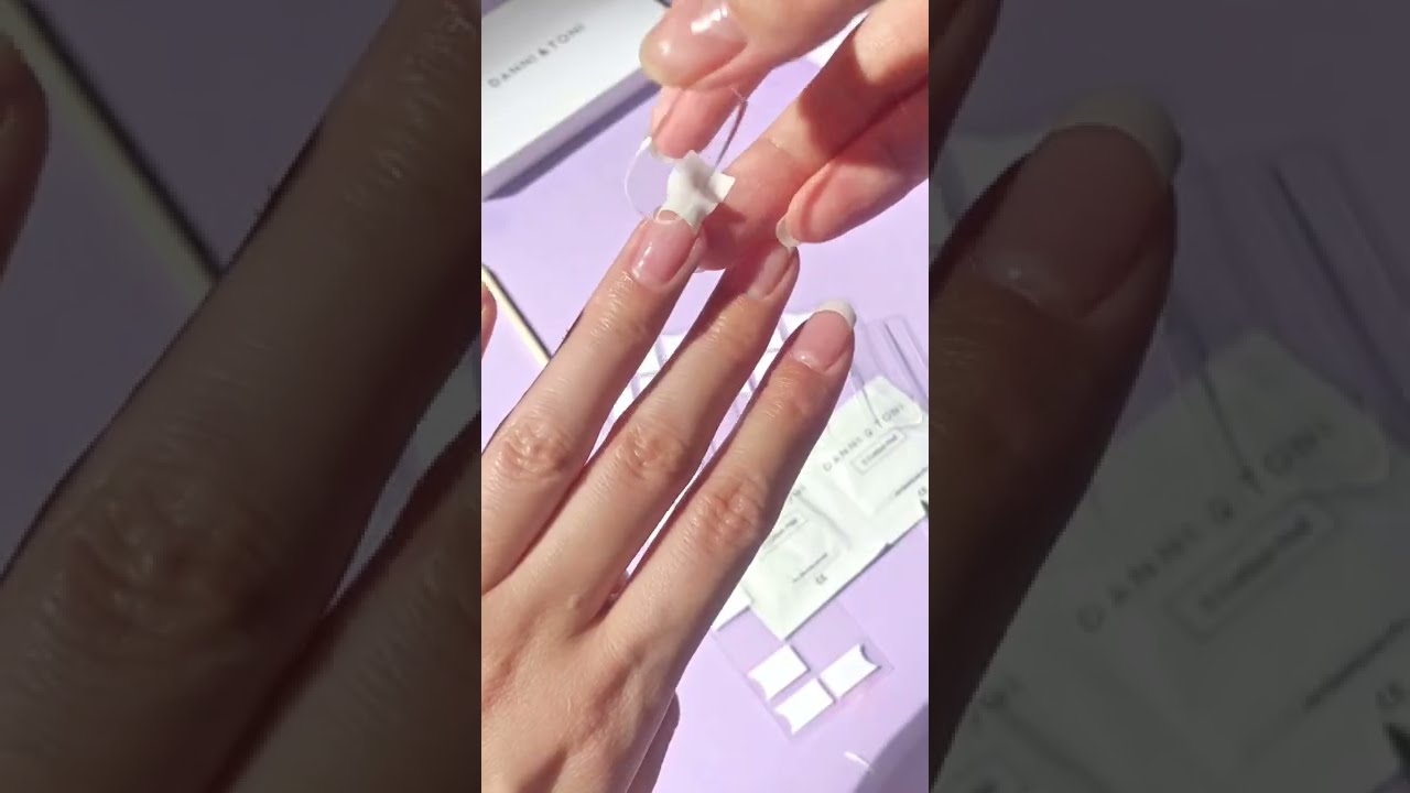2 Piece White Classic French Tip Semi Cured Gel Nail Tutorial From Danni Toni