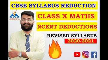 Reduced Syllabus of Class 10 Maths 2020-2021 | Chapter wise deleted portion of class 10 Maths CBSE |