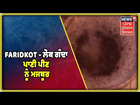 Faridkot - ਲੋਕ ਗੰਦਾ ਅਤੇ ਕਾਲੇ ਰੰਗ ਦਾ ਪਾਣੀ ਪੀਣ ਨੂੰ ਮਜਬੂਰ - ਗੰਦਾ ਪਾਣੀ ਦੇ ਰਿਹਾ ਬਿਮਾਰੀਆਂ ਨੂੰ ਸੱਦਾ