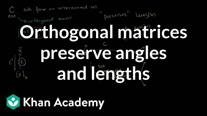 Orthogonal matrices preserve angles and lengths | Linear Algebra | Khan Academy