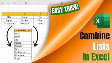 Combine Lists in Excel ...With This Easy trick!!!